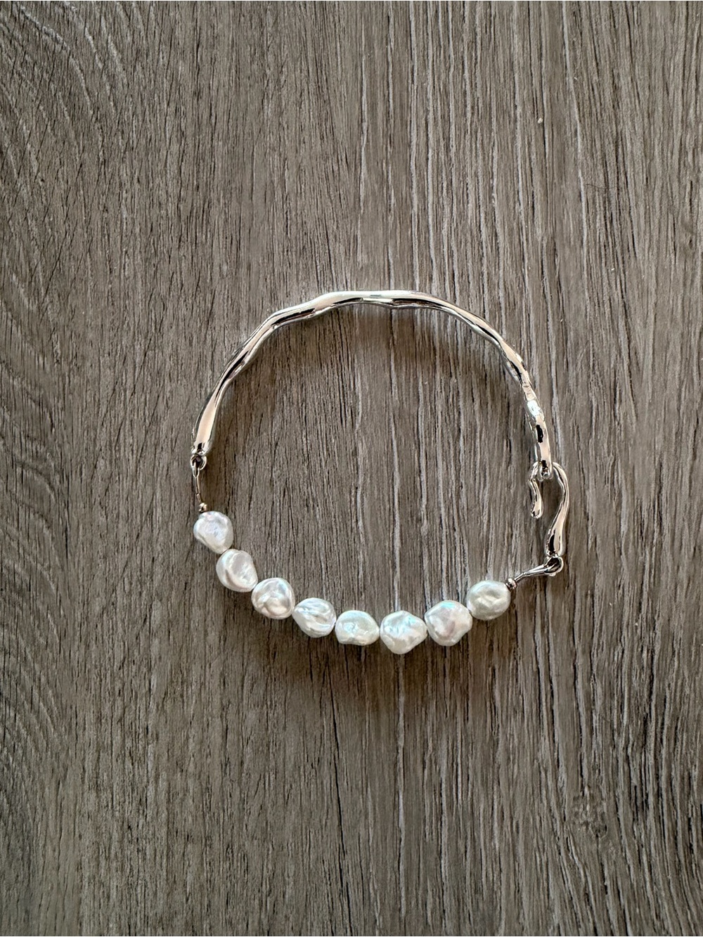 Sterling Silver Freshwater Pearl Bracelet - White Pearls